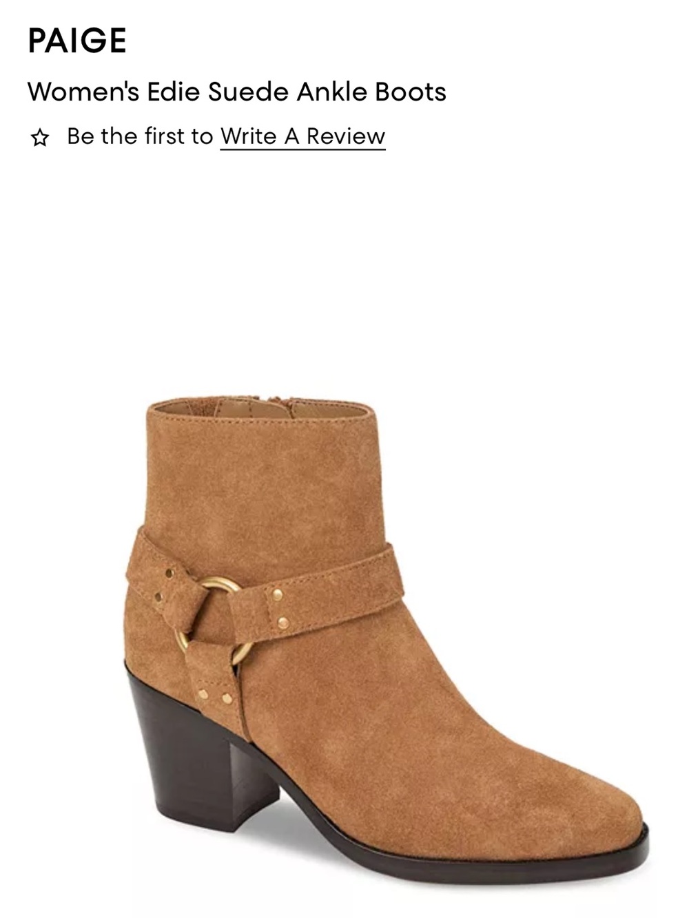 Paige Edie Buckle Ankle Boots, Ochre sz 8